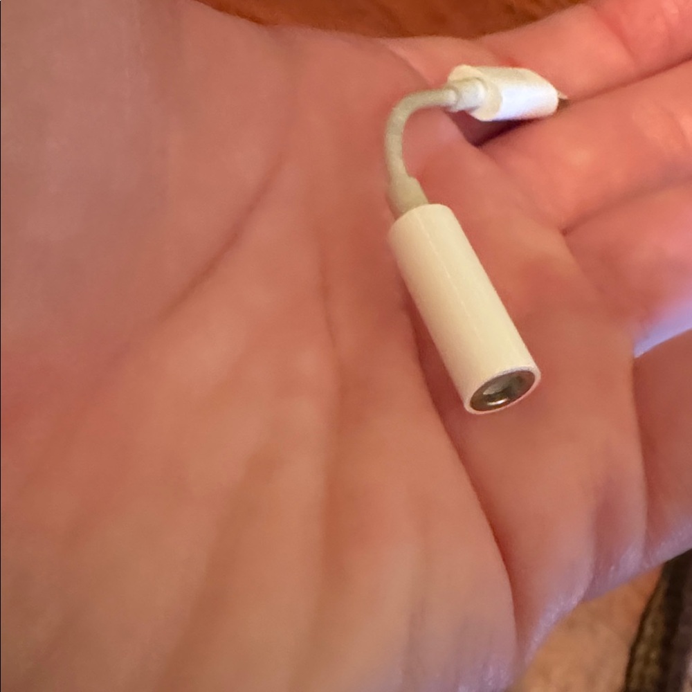 White Wired Earbuds with Adapter from Apple - Picture 4 of 5
